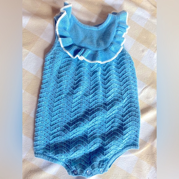 Janie and Jack Knitted Romper - Picture 1 of 5